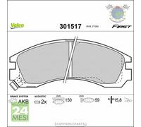 Kit Pastiglie freno Valeo Anteriore per CITROEN C-CROSSER MITSUBISHI OUTLANDER