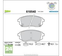 Kit Pastiglie freno Valeo Anteriore per DACIA SPRING
