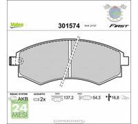 Kit Pastiglie freno Valeo Anteriore per DAEWOO KORANDO MUSSO HYUNDAI ELANTRA SO