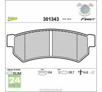 Kit Pastiglie freno Valeo Anteriore per DAEWOO MATIZ LANOS