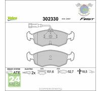 Kit Pastiglie freno Valeo Anteriore per FIAT STRADA PUNTO PALIO