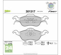 Kit Pastiglie freno Valeo Anteriore per FORD FOCUS