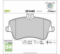 Kit Pastiglie freno Valeo Anteriore per MERCEDES CLASSE CLC 230 220 200 180 160