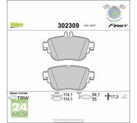 Kit Pastiglie freno Valeo Anteriore per MERCEDES 300 200