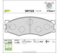 Kit Pastiglie freno Valeo Anteriore per NISSAN BLUEBIRD VANETTE PRAIRIE STANZA