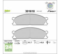Kit Pastiglie freno Valeo Anteriore per NISSAN PATHFINDER VANETTE TERRANO URVAN