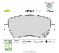 Kit Pastiglie freno Valeo Anteriore per OPEL AGILA SUZUKI SPLASH SWIFT