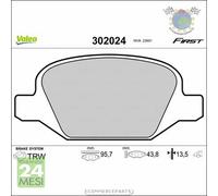 Kit Pastiglie freno Valeo Posteriore per ABARTH 500C 500 FIAT PUNTO PANDA LANCI