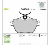 Kit Pastiglie freno Valeo Posteriore per ALFA ROMEO 166 164 156 LANCIA KAPPA