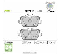 Kit Pastiglie freno Valeo Posteriore per BMW 3 E92 316 E91 318 E90 320 1 E87 12