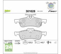 Kit Pastiglie freno Valeo Posteriore per DAIHATSU CHARADE TOYOTA YARIS