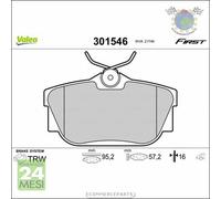 Kit Pastiglie freno Valeo Posteriore per FIAT TALENTO NISSAN PRIMASTAR NV300 OP
