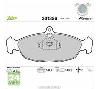 Kit Pastiglie freno Valeo Posteriore per JAGUAR XJ