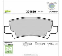 Kit Pastiglie freno Valeo Posteriore per TOYOTA COROLLA bw0