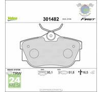 Kit Pastiglie freno Valeo Posteriore per VW TRANSPORTER
