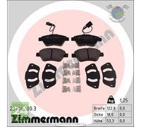 Kit pastiglie freno Zimmermann Anteriore per ALFA ROMEO MITO CITROEN NEMO FI #tj