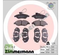 Kit pastiglie freno Zimmermann Anteriore per ALFA ROMEO MITO FIAT STILO BRAV #tm
