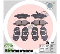 Kit pastiglie freno Zimmermann Anteriore per ALFA ROMEO MITO FIAT STILO BRAVO L