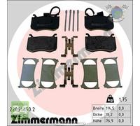 Kit pastiglie freno Zimmermann Anteriore per ALFA ROMEO STELVIO GIULIA