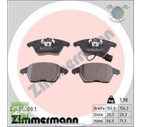 Kit pastiglie freno Zimmermann Anteriore per AUDI A3 A1 SEAT TOLEDO III IV IBIZ