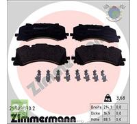Kit pastiglie freno Zimmermann Anteriore per AUDI Q8 Q7 A8 A7 A6 VW TOUAREG