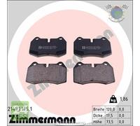 Kit pastiglie freno Zimmermann Anteriore per BMW 8 E31 850 840 7 E38 735 730 72