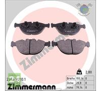 Kit pastiglie freno Zimmermann Anteriore per BMW X5 E53 4.8 4.6 4.4