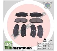 Kit pastiglie freno Zimmermann Anteriore per CHEVROLET CAPTIVA OPEL ANTARA A