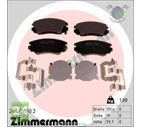 Kit pastiglie freno Zimmermann Anteriore per CHEVROLET MALIBU OPEL INSIGNIA #3x