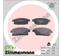 Kit pastiglie freno Zimmermann Anteriore per CHEVROLET ORLANDO CRUZE TRAX OPEL