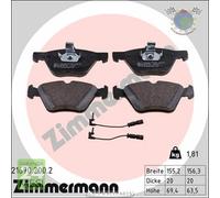 Kit pastiglie freno Zimmermann Anteriore per CHRYSLER CROSSFIRE Roadster MER #gq