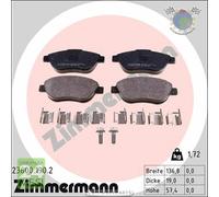 Kit pastiglie freno Zimmermann Anteriore per CITROEN BERLINGO XSARA C3 II C4 #ta