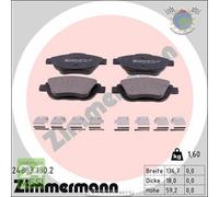 Kit pastiglie freno Zimmermann Anteriore per CITROEN C3 II DS3 DS OPEL CORSA #44