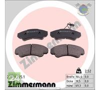 Kit pastiglie freno Zimmermann Anteriore per CITROEN JUMPER FIAT DUCATO PEUG #2k