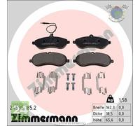 Kit pastiglie freno Zimmermann Anteriore per CITROEN JUMPY FIAT SCUDO PEUGEO #v5