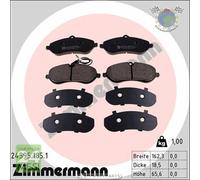 Kit pastiglie freno Zimmermann Anteriore per CITROEN JUMPY FIAT SCUDO PEUGEOT E