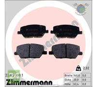 Kit pastiglie freno Zimmermann Anteriore per FIAT 500X JEEP RENEGADE