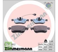 Kit pastiglie freno Zimmermann Anteriore per FIAT DOBLO OPEL COMBO