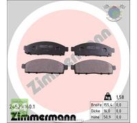Kit pastiglie freno Zimmermann Anteriore per FIAT FULLBACK MITSUBISHI L200