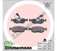 Kit pastiglie freno Zimmermann Anteriore per FIAT GRANDE PUNTO 500