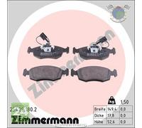 Kit pastiglie freno Zimmermann Anteriore per FIAT GRANDE PUNTO 500