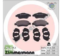 Kit pastiglie freno Zimmermann Anteriore per FIAT PANDA
