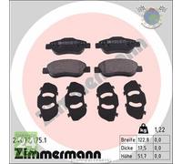 Kit pastiglie freno Zimmermann Anteriore per FIAT PANDA