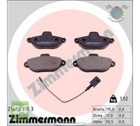 Kit pastiglie freno Zimmermann Anteriore per FIAT PANDA 500