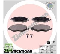 Kit pastiglie freno Zimmermann Anteriore per FORD TRANSIT #s7