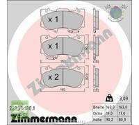 Kit pastiglie freno Zimmermann Anteriore per FORD USA MUSTANG