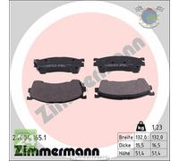 Kit pastiglie freno Zimmermann Anteriore per FORD USA PROBE MAZDA PREMACY XEDOS