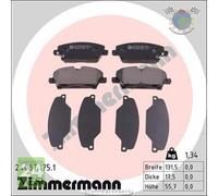Kit pastiglie freno Zimmermann Anteriore per HONDA CIVIC VIII