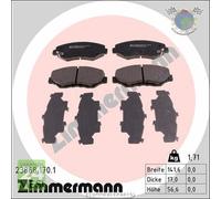 Kit pastiglie freno Zimmermann Anteriore per HONDA CR-V II CIVIC X