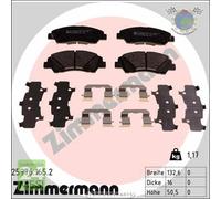 Kit pastiglie freno Zimmermann Anteriore per HYUNDAI i10